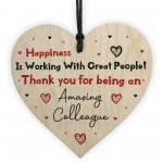 Colleague Gifts For Christmas 4 Pack of Wooden Hearts