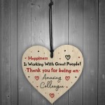 Colleague Gifts For Christmas 4 Pack of Wooden Hearts