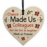 Colleague Gifts Pack of 4 Wooden Hearts Christmas Gifts