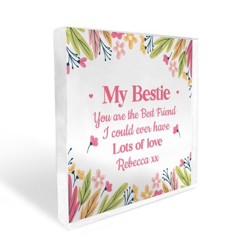 Friendship Gift My Bestie Plaque Christmas Birthday Gift