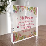 Friendship Gift My Bestie Plaque Christmas Birthday Gift