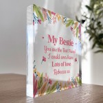 Friendship Gift My Bestie Plaque Christmas Birthday Gift