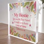 Friendship Gift My Bestie Plaque Christmas Birthday Gift