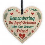 Pet Memorial Christmas Tree Decoration Hanging Heart Bauble