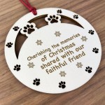 Wooden Christmas Decoration Engraved Pet Memorial Decoration