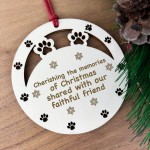 Wooden Christmas Decoration Engraved Pet Memorial Decoration