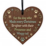 Pet Memorial For Christmas Tree Hanging Wood Bauble Dog Memorial