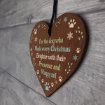 Pet Memorial For Christmas Tree Hanging Wood Bauble Dog Memorial