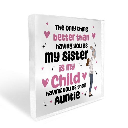 Auntie Christmas Birthday Gifts From Niece Nephew Acrylic Block