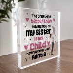 Auntie Christmas Birthday Gifts From Niece Nephew Acrylic Block