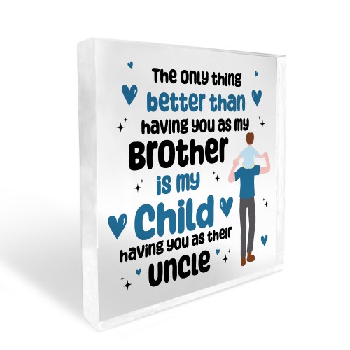 Brother Christmas Birthday Gifts From Niece Nephew Acrylic Block