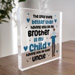 Brother Christmas Birthday Gifts From Niece Nephew Acrylic Block