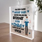 Brother Christmas Birthday Gifts From Niece Nephew Acrylic Block