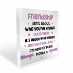 Best Friend Sign Friendship Gift Acrylic Block Novelty Gift