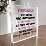 Best Friend Sign Friendship Gift Acrylic Block Novelty Gift