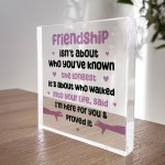 Best Friend Sign Friendship Gift Acrylic Block Novelty Gift