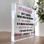 Best Friend Sign Friendship Gift Acrylic Block Novelty Gift