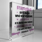 Best Friend Sign Friendship Gift Acrylic Block Novelty Gift