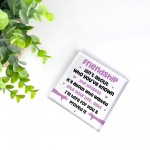 Best Friend Sign Friendship Gift Acrylic Block Novelty Gift