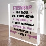 Best Friend Sign Friendship Gift Acrylic Block Novelty Gift