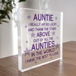 Auntie Gifts Acrylic Block Auntie Christmas Birthday Gifts