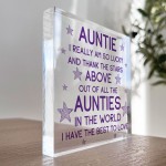 Auntie Gifts Acrylic Block Auntie Christmas Birthday Gifts