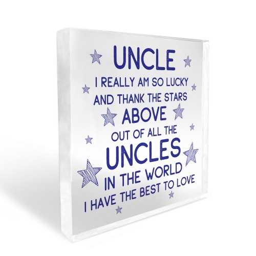 Uncle Gifts Acrylic Block Uncle Christmas Birthday Gifts For Him