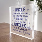 Uncle Gifts Acrylic Block Uncle Christmas Birthday Gifts For Him