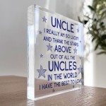 Uncle Gifts Acrylic Block Uncle Christmas Birthday Gifts For Him