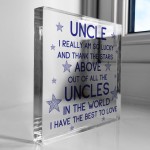 Uncle Gifts Acrylic Block Uncle Christmas Birthday Gifts For Him