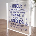 Uncle Gifts Acrylic Block Uncle Christmas Birthday Gifts For Him