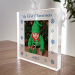 My First Christmas Photo Block Personalised Babys 1st Christmas