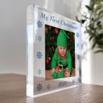 My First Christmas Photo Block Personalised Babys 1st Christmas