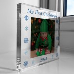 My First Christmas Photo Block Personalised Babys 1st Christmas