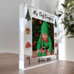 My First Christmas Gift Personalised Photo Block 1st Christmas