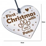 First Christmas With Dog Puppy Personalised Christmas Decoration