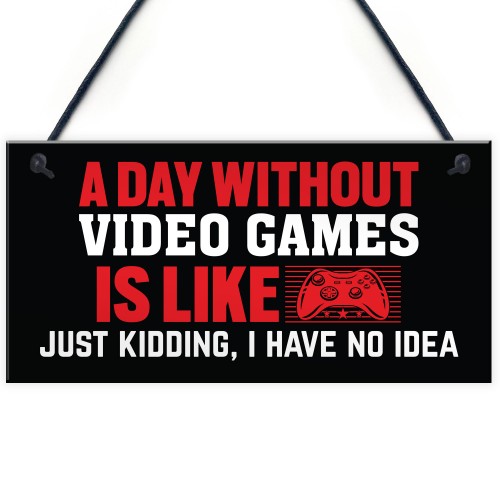 Gaming Sign For Boys Bedroom Funny Gamer Gift Hanging Sign