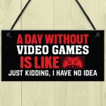 Gaming Sign For Boys Bedroom Funny Gamer Gift Hanging Sign