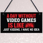 Gaming Sign For Boys Bedroom Funny Gamer Gift Hanging Sign