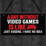 Gaming Sign For Boys Bedroom Funny Gamer Gift Hanging Sign