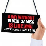 Gaming Sign For Boys Bedroom Funny Gamer Gift Hanging Sign