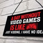 Gaming Sign For Boys Bedroom Funny Gamer Gift Hanging Sign