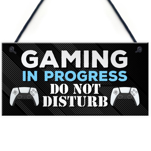 Gaming In Progress Boys Bedroom Door Sign Gamer Gifts