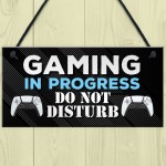 Gaming In Progress Boys Bedroom Door Sign Gamer Gifts