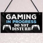 Gaming In Progress Boys Bedroom Door Sign Gamer Gifts