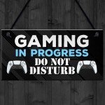 Gaming In Progress Boys Bedroom Door Sign Gamer Gifts