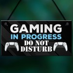 Gaming In Progress Boys Bedroom Door Sign Gamer Gifts