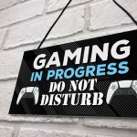 Gaming In Progress Boys Bedroom Door Sign Gamer Gifts