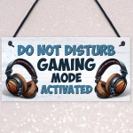 Gaming Sign For Boys Bedroom Do Not Disturb Gaming Bedroom