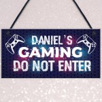 Gaming Sign PERSONALISED Gamer Sign For Boys Bedroom Games Room